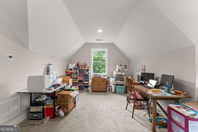 4847 Destitute Way, Gainesville, GA 30506 - office featuring vaulted ceiling and light carpet