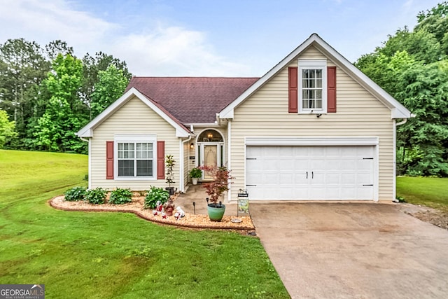 161 Mills Dr, Covington, GA 30016 - traditional-style house with driveway, a front yard, and roof with shingles