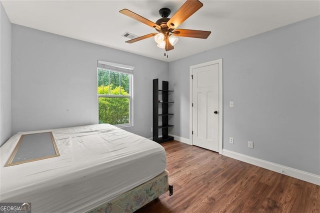 15 Baker St, Dahlonega, GA 30533 - bedroom featuring wood finished floors and ceiling fan
