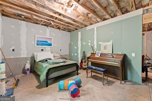 15 Baker St, Dahlonega, GA 30533 - bedroom featuring concrete floors