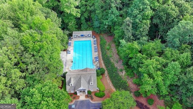 2633 Hanriva Ct, Dacula, GA 30019 - aerial view of property and surrounding area featuring a pool