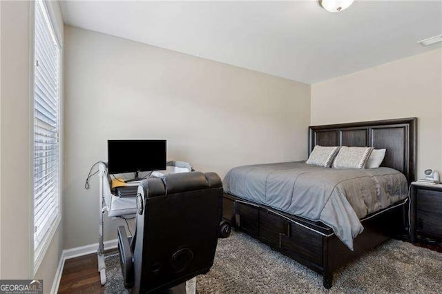 6160 Shiloh Woods Dr, Cumming, GA 30040 - bedroom featuring multiple windows, baseboards, and wood finished floors