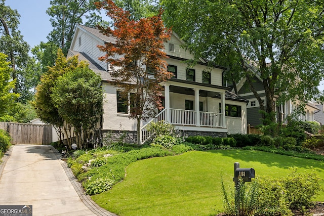 1168 Mclynn Ave NE, Atlanta, GA 30306 - american foursquare style home featuring covered porch