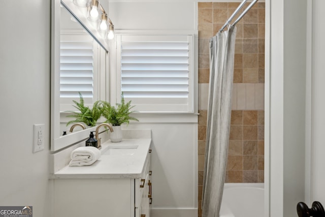 1168 Mclynn Ave NE, Atlanta, GA 30306 - bathroom featuring vanity and shower / bath combo