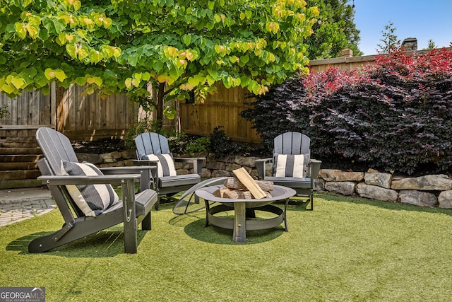 1168 Mclynn Ave NE, Atlanta, GA 30306 - view of yard with an outdoor fire pit