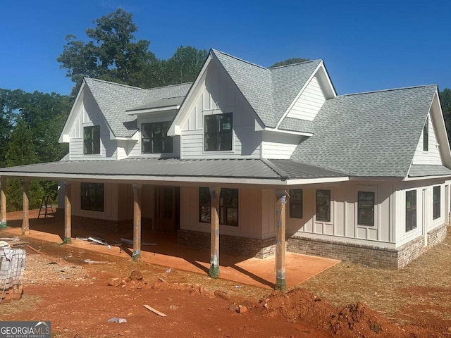 1278 Mulberry, Commerce, GA 30530 - rear view of property featuring roof with shingles and board and batten siding