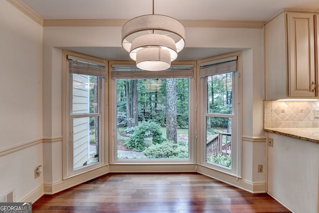 5507 Martina Way, Dunwoody, GA 30338 - unfurnished dining area featuring hardwood / wood-style floors