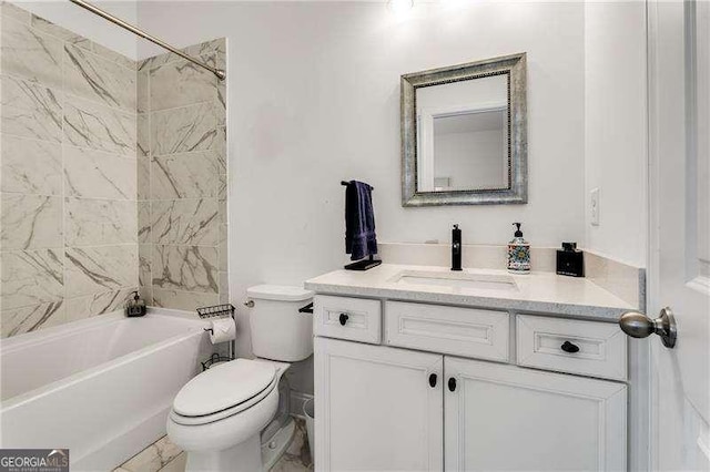6635 Beacon Dr, Atlanta, GA 30328 - bathroom with vanity and tub / shower combination