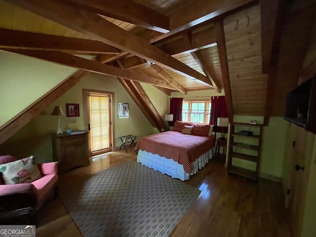 1361 Grayson Pointe Dr, Buckhead, GA 30625 - bedroom featuring wood finished floors and wooden ceiling