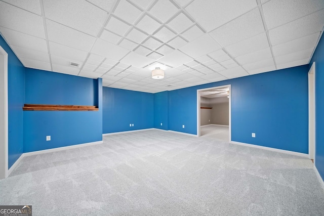 1440 Boundary Blvd, Suwanee, GA 30024 - carpeted spare room with baseboards and a drop ceiling