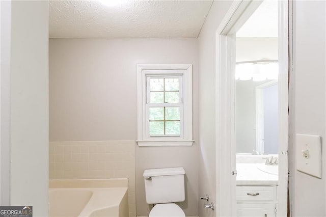 263 Austin Rd, Stockbridge, GA 30281 - full bath featuring a garden tub, vanity, and a textured ceiling