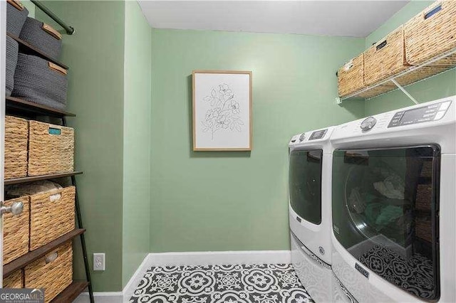 2069 Brightleaf Way Unit 123, Marietta, GA 30060 - laundry room with independent washer and dryer and tile patterned flooring