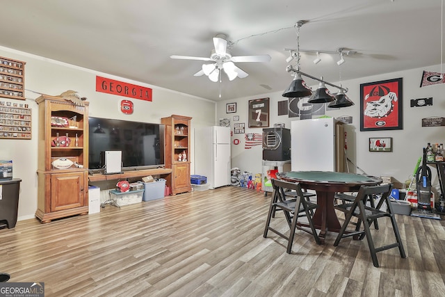 279 Brenna Ct, Luthersville, GA 30251 - dining area with a ceiling fan and light wood-style floors