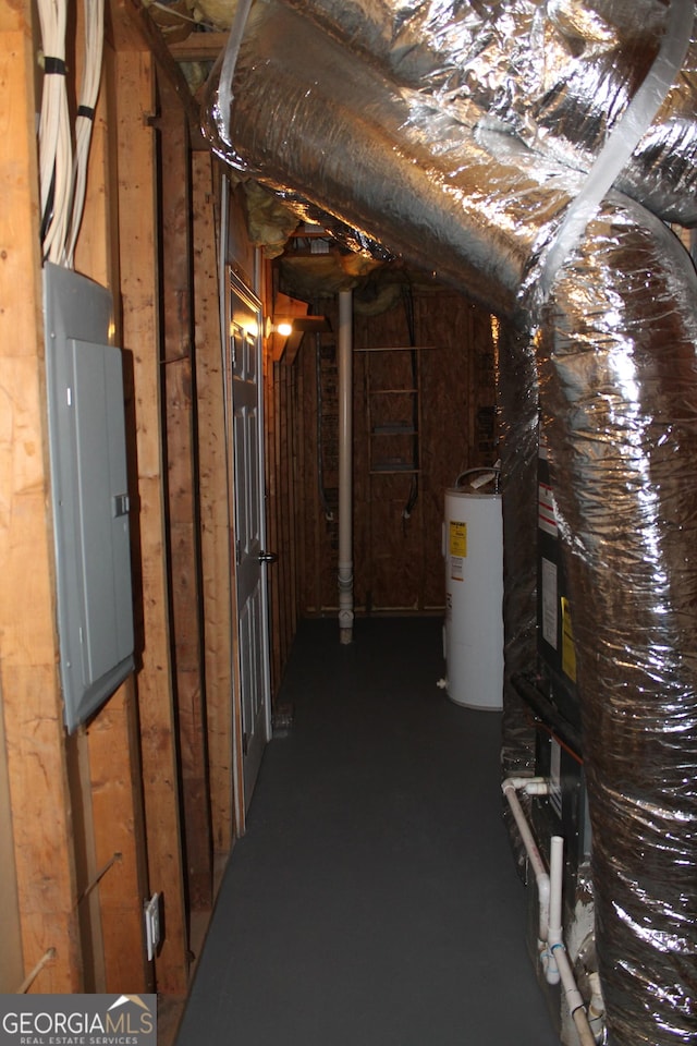 1408 Wyndham Way, Bethlehem, GA 30620 - below grade area featuring water heater and electric panel