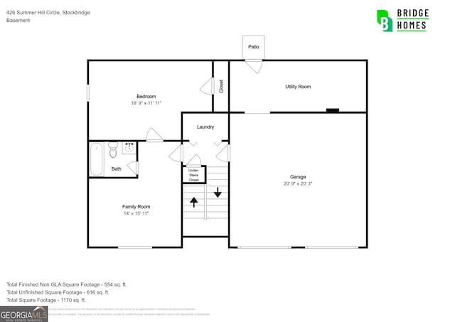 426 Summer Hill Cir, Stockbridge, GA 30281 - floor plan / room layout