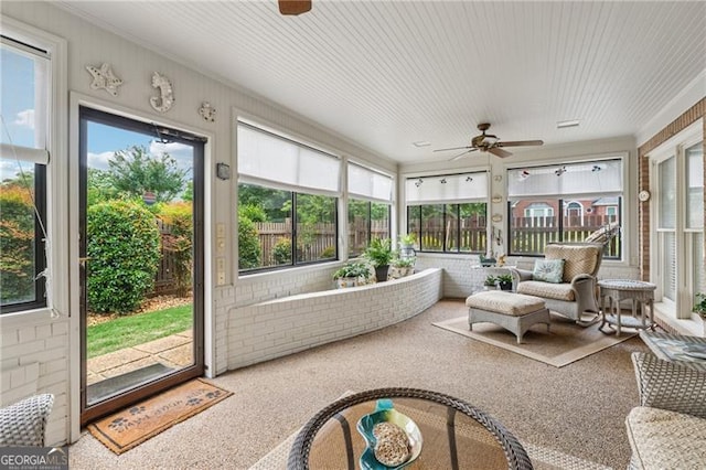 440 Carybell Ln, Alpharetta, GA 30004 - sunroom / solarium with ceiling fan and outdoor lounge area