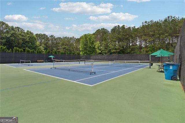 440 Carybell Ln, Alpharetta, GA 30004 - view of tennis court with community basketball court and view of scattered trees