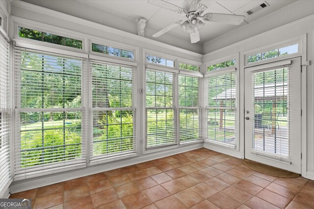 10 Wigwam Cir, Whitesburg, GA 30185 - unfurnished sunroom featuring french doors and tile patterned flooring