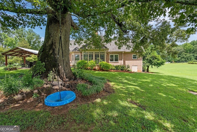 10 Wigwam Cir, Whitesburg, GA 30185 - view of grassy yard with a gazebo