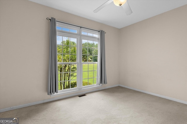 10 Wigwam Cir, Whitesburg, GA 30185 - carpeted spare room with baseboards and ceiling fan
