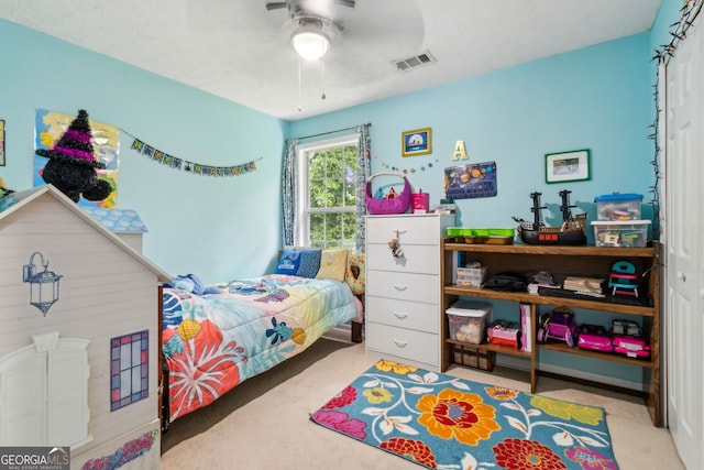 570 White Stag Ct, Suwanee, GA 30024 - bedroom featuring carpet floors and a ceiling fan