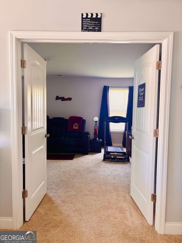 38 Lavender Ct, Dallas, GA 30132 - hallway featuring carpet floors