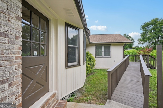 2676 Abington Dr, Snellville, GA 30078 - doorway to property with roof with shingles
