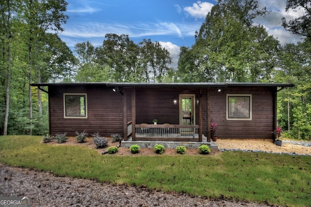 968 Hidden Valley Dr, Morganton, GA 30560 - rustic home with a front lawn and covered porch