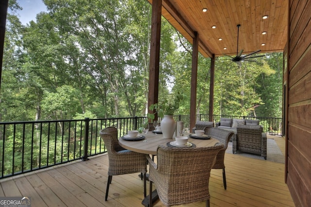 968 Hidden Valley Dr, Morganton, GA 30560 - wooden terrace with an outdoor hangout area and outdoor dining area