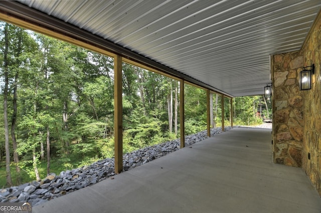 968 Hidden Valley Dr, Morganton, GA 30560 - view of patio featuring a wooded view