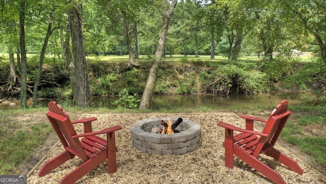 968 Hidden Valley Dr, Morganton, GA 30560 - view of yard featuring an outdoor fire pit