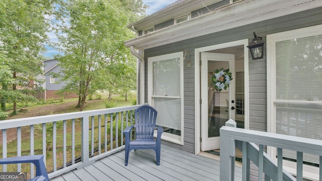 224 Rolling Oaks Dr, Rome, GA 30165 - view of wooden deck