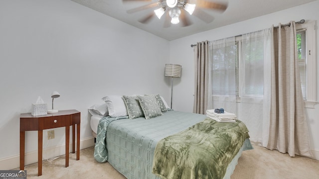 224 Rolling Oaks Dr, Rome, GA 30165 - bedroom featuring carpet floors, baseboards, and ceiling fan