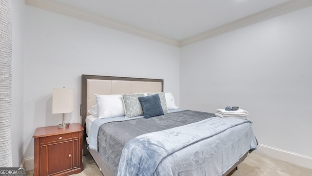 224 Rolling Oaks Dr, Rome, GA 30165 - bedroom with light colored carpet, crown molding, and baseboards