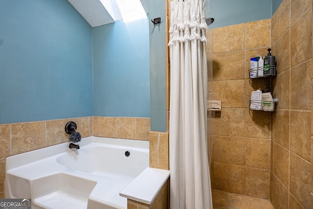 710 Newton Rd, Lagrange, GA 30240 - full bathroom with a garden tub and a tile shower