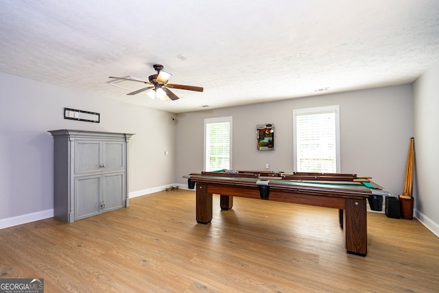 710 Newton Rd, Lagrange, GA 30240 - recreation room with pool table, a ceiling fan, and light wood-type flooring