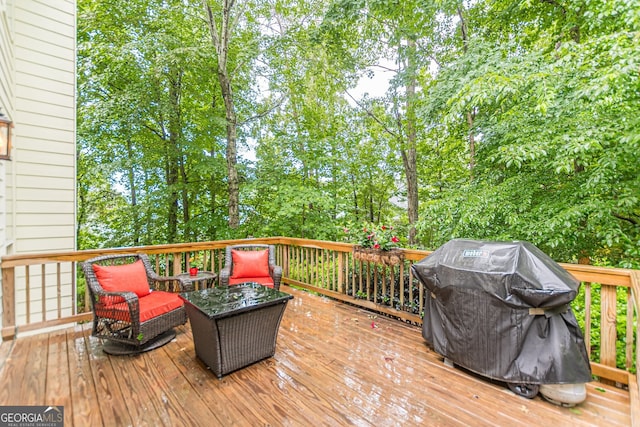 5767 Wembley Dr, Douglasville, GA 30135 - deck featuring area for grilling