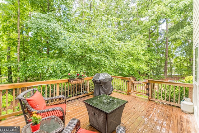 5767 Wembley Dr, Douglasville, GA 30135 - deck with a grill