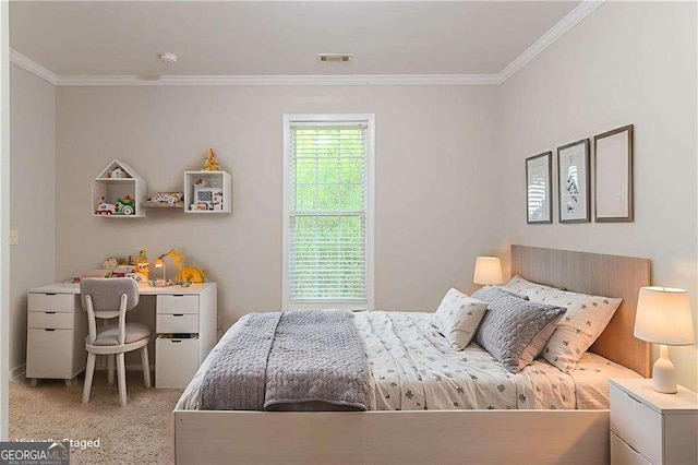 2378 Randall Ave, Lithonia, GA 30058 - carpeted bedroom featuring ornamental molding