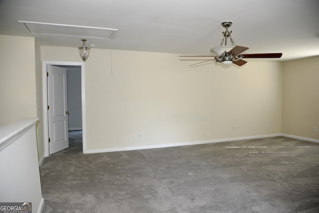 3700 Newhalem St SW, Atlanta, GA 30331 - spare room featuring attic access, ceiling fan, and carpet flooring
