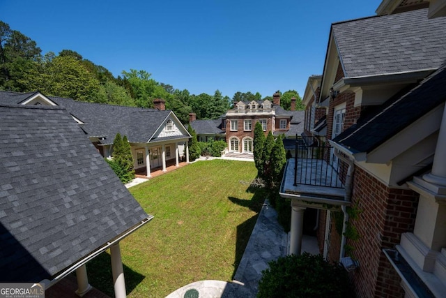 4790 Shallowford Rd, Roswell, GA 30075 - view of green lawn featuring a balcony