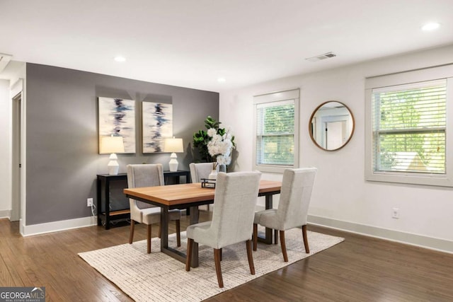 1002 Forrest Blvd, Decatur, GA 30030 - dining space featuring wood finished floors, baseboards, and recessed lighting