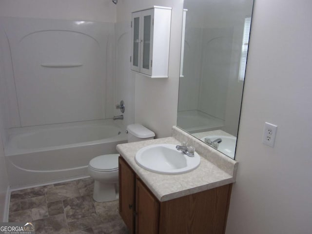 215 Silver Spring St, Dallas, GA 30157 - full bath featuring vanity, toilet, and washtub / shower combination