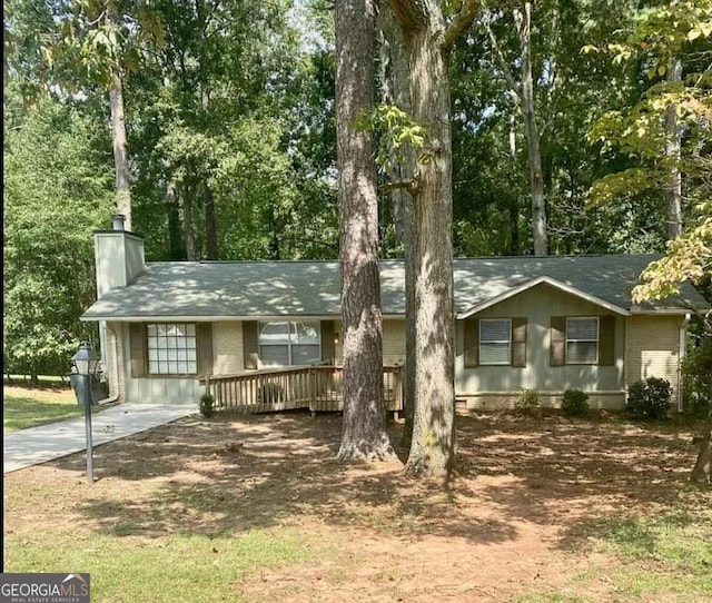 2058 Pair Rd SW, Marietta, GA 30008 - single story home with a chimney and brick siding