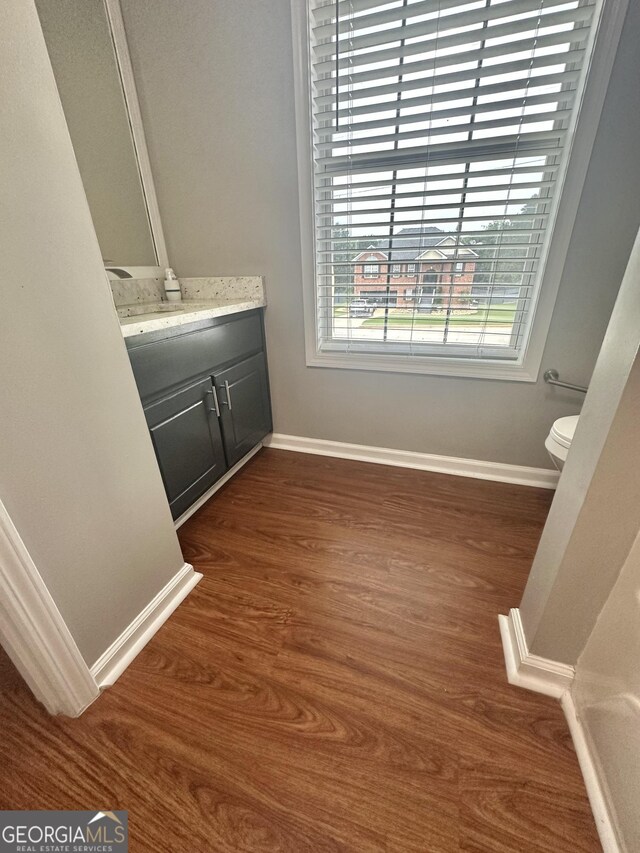 80 Fields Creek Way, Covington, GA 30016 - bathroom with vanity and wood finished floors