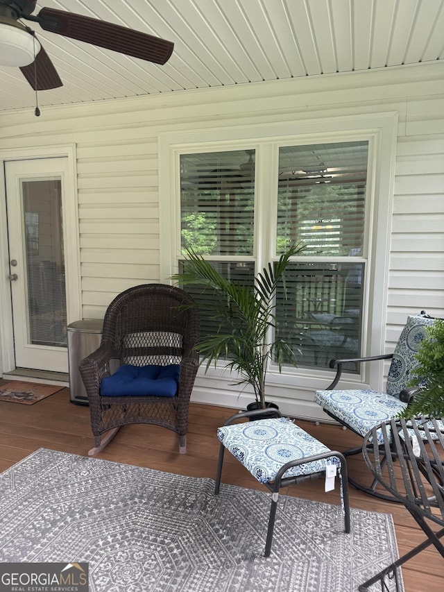 60 Buck Trl, Newnan, GA 30265 - view of patio featuring ceiling fan