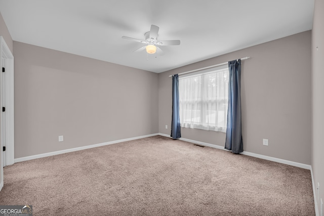 1861 Skyline Dr, Toccoa, GA 30577 - carpeted empty room featuring ceiling fan and baseboards