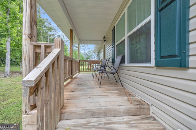 1861 Skyline Dr, Toccoa, GA 30577 - view of wooden porch