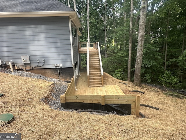 1119 Plantation Dr SE, Conyers, GA 30094 - wooden terrace featuring stairway