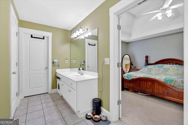 60 Independence Ave, Dallas, GA 30132 - bathroom with vanity, baseboards, ensuite bath, and tile patterned flooring